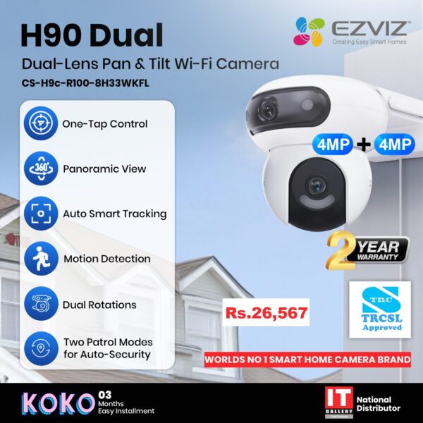 Ezviz H90 Dual 2K⁺ Dual-Lens Pan & Tilt Wi-Fi Camera